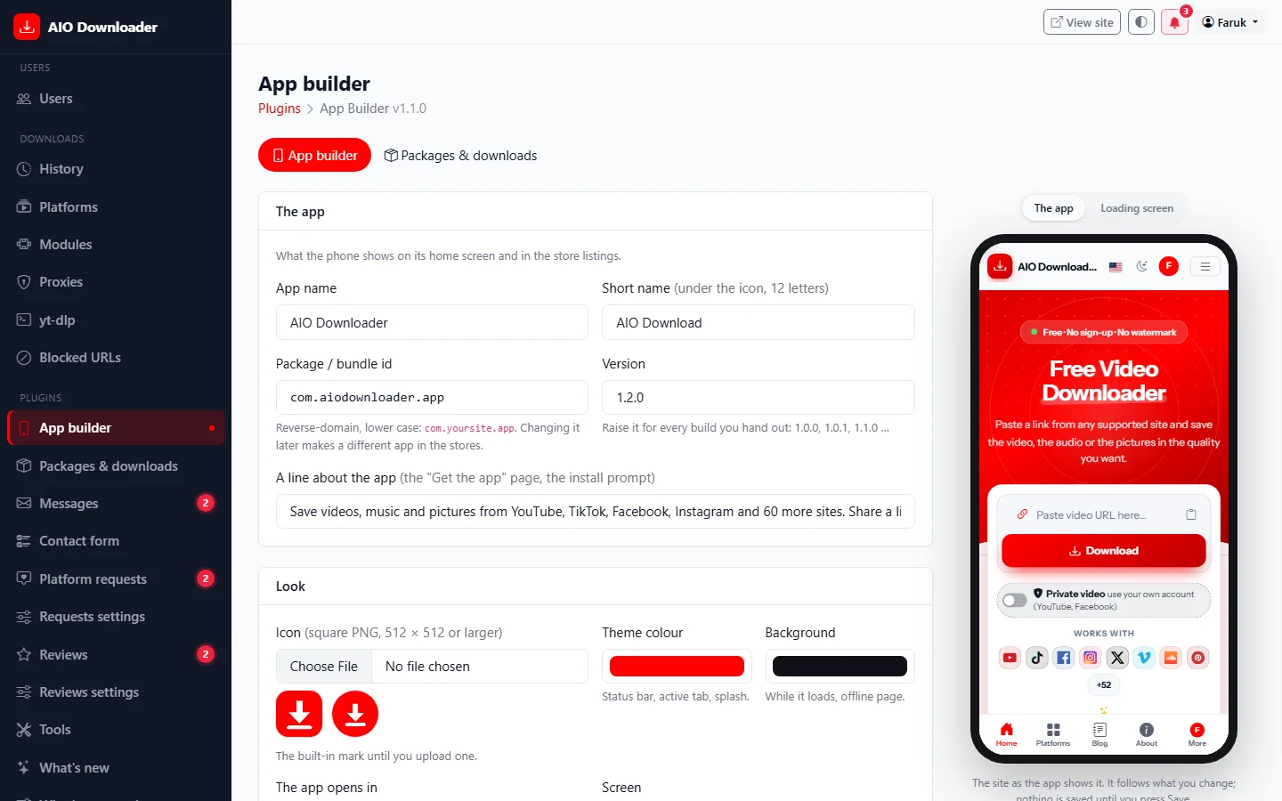 App Builder screenshot