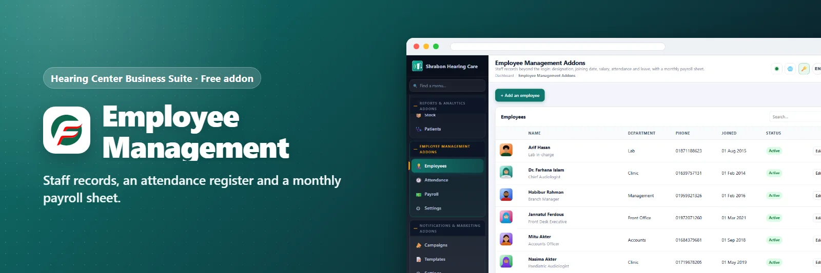 Employee Management Addons
