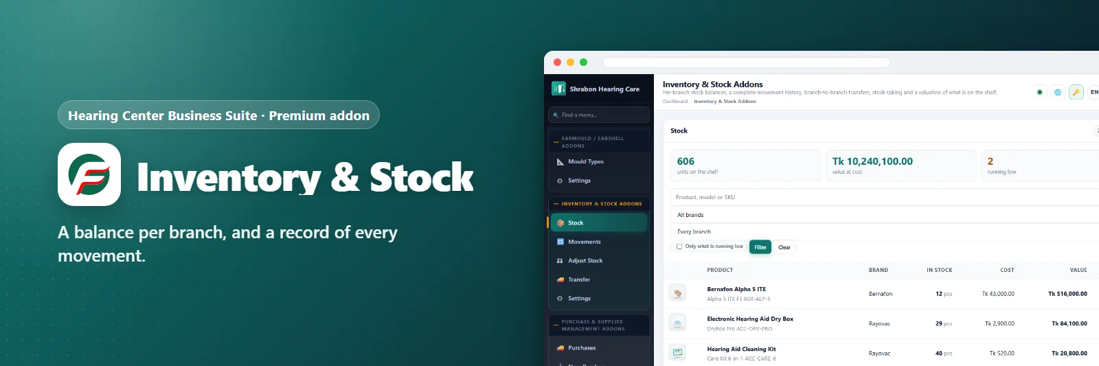 Inventory & Stock Addons