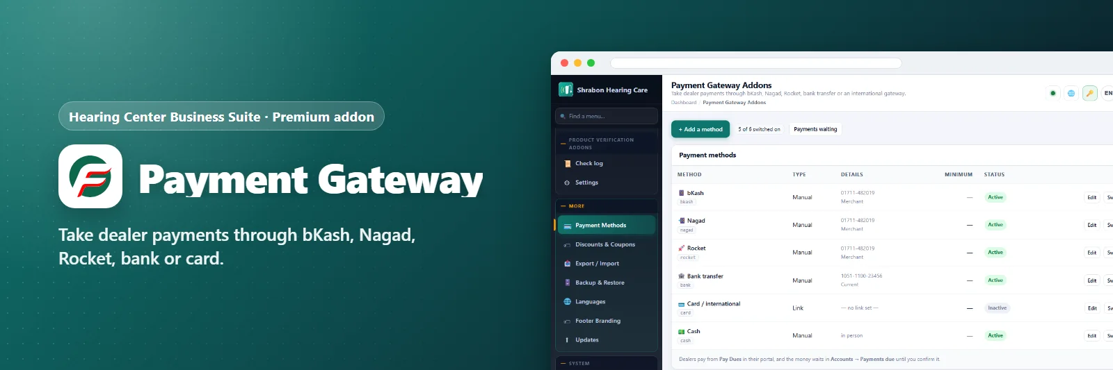 Payment Gateway Addons