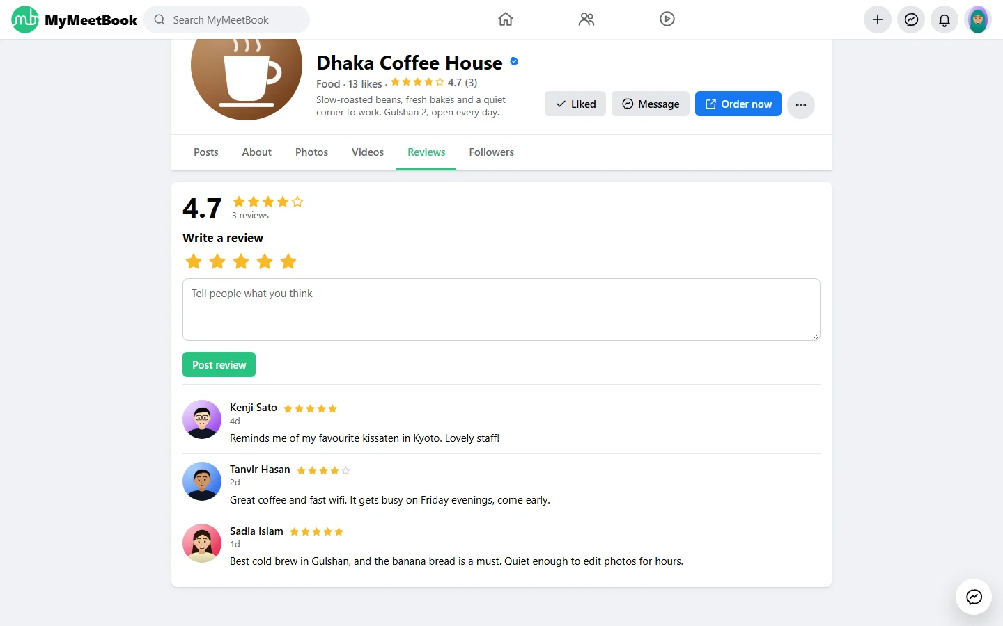 Pages screenshot