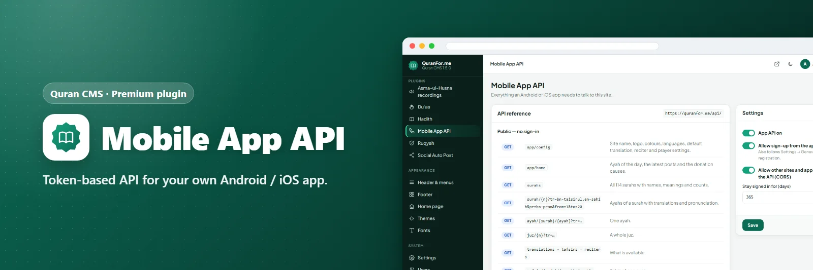 Mobile App API